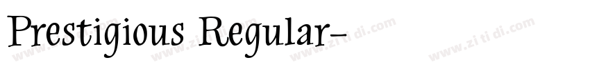 Prestigious Regular字体转换
